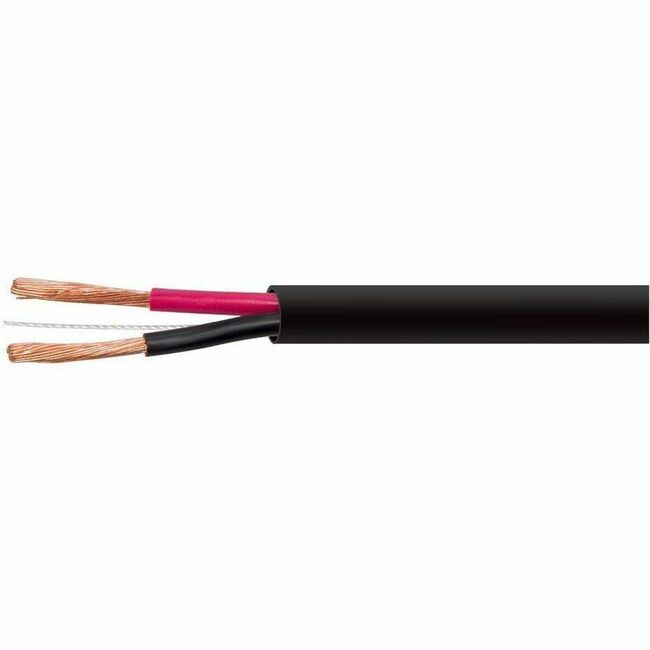 Monoprice, Inc. 41373 Cable de Altavoz Monoprice, Clasificación CL2, 2 Conductores, 12AWG, 100ft, Negro