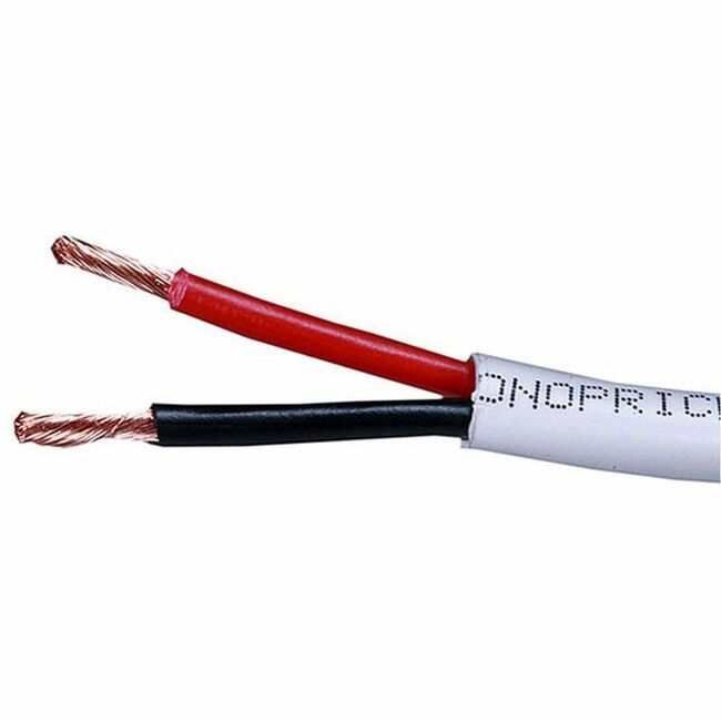 Monoprice, Inc. 41402 Cable de Altavoz Monoprice, Clasificación CL2, 2 Conductores, 18AWG, 500ft, Blanco