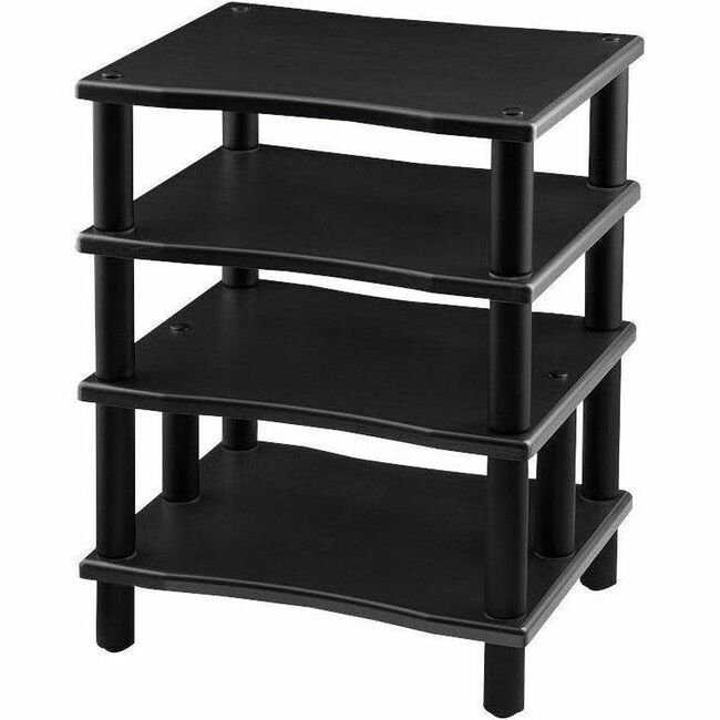 Monoprice, Inc. 39165 Monoprice Monolith Heavy Duty 4 Tier Audio Stand XL, 1" Shelf Thickness, Black