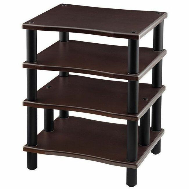Monoprice, Inc. 39167 Monoprice Soporte de Audio de 4 Niveles Resistente XL, Grosor de Estante 1", Espresso