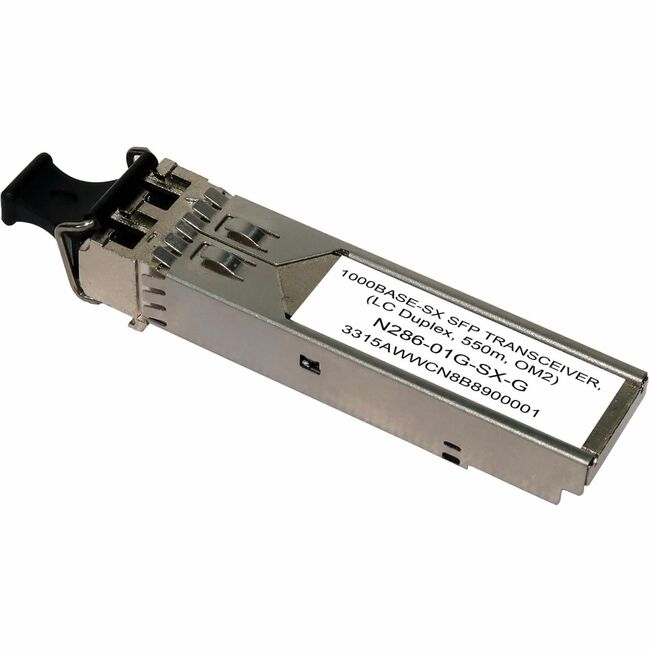 Eaton N286-01G-SX-G Transceptor SFP de la serie Eaton Tripp Lite - 1000Base-SX, LC Dúplex MMF, 1.25 Gbps, 850 nm, 550 m (1804 ft.)