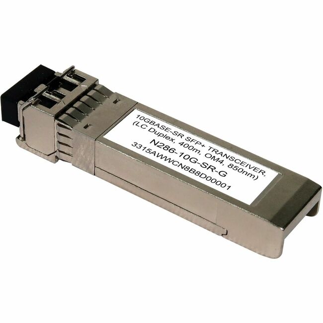 Eaton N286-10G-SR-G Transceptor SFP+ Tripp Lite by Eaton - 10GBase-SR, LC Duplex MMF, 10 Gbps, 850 nm, 400 m (1312 ft.)