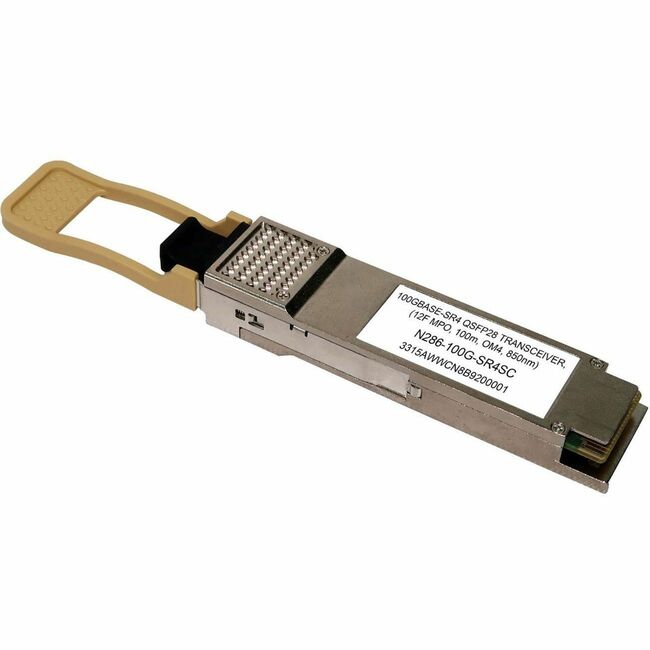 Eaton N286-100G-SR4SC Tripp Lite by Eaton Compatible con Cisco QSFP-100G-SR4-S Transceptor QSFP28 - 100GBase-SR4, MTP/MPO MMF, 100 Gbps, 850 nm, 100 m (328 ft.)