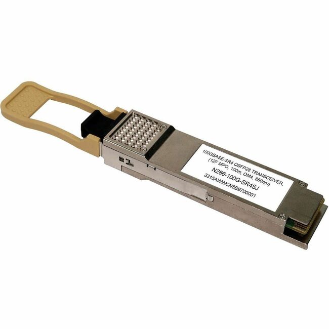 Eaton N286-100G-SR4SJ Tripp Lite Series Juniper-Compatible JNP-QSFP-100G-SR4 QSFP28 Transceiver - 100GBase-SR4, MTP/MPO MMF, 100 Gbps, 850 nm, 100 m (328 ft.)