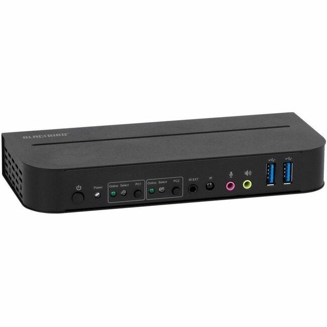 Monoprice, Inc. 42645 Monoprice Blackbird 4K60 2x1 KVM Switch con DisplayPort 1.4 y USB 3.0, Compatible con HDR, HDCP 2.2, YCbCr 4:4:4