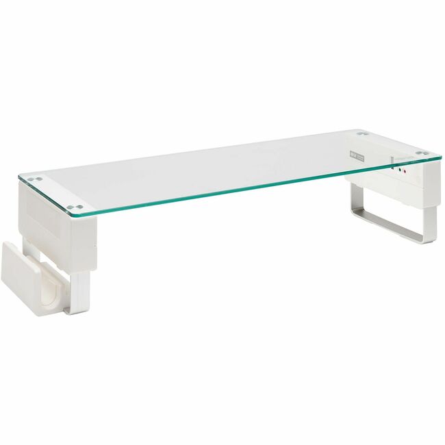 Eaton MR248USBG Tripp Lite Series Monitor Riser for Desk - Height Adjustable, Glass Top, USB and Audio Ports
