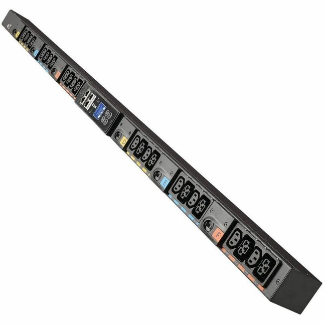 Eaton EVMAGU23A-E PDU Entrada Universal Administrado G4, 208V y 415/240V, 24 Salidas, Cable de Entrada Vendido por Separado, 0U Vertical