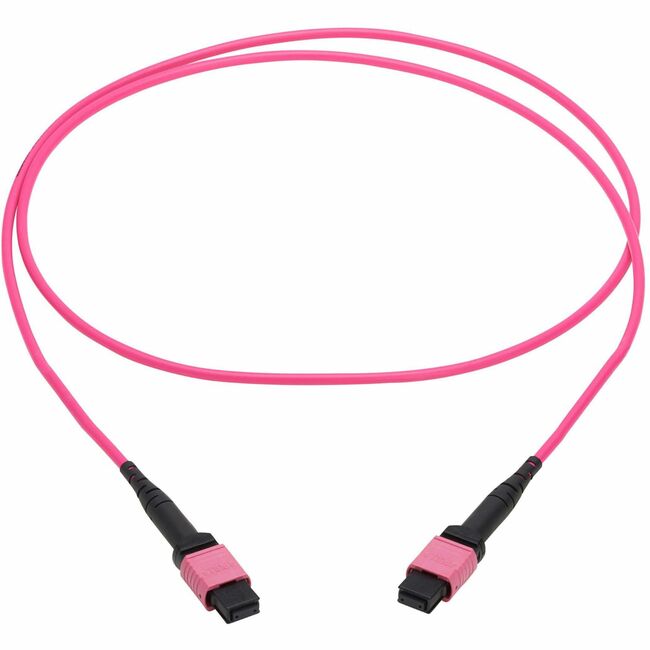 Eaton N845B-02M-12MTA Tripp Lite Series 100G Multimode 50/125 OM4 Cable de Fibra Óptica (12F MTP/MPO-PC H/H), OFNP, Magenta, 2 m (6.6 ft.), TAA