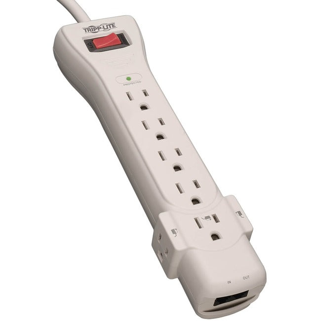 Eaton SUPER6TEL Tripp Lite Series Protect It! Protector contra Picos de 7 Salidas, Cable de 6 ft. (1.83 m), 1080 Joules, Protección para Fax/Módem, RJ11