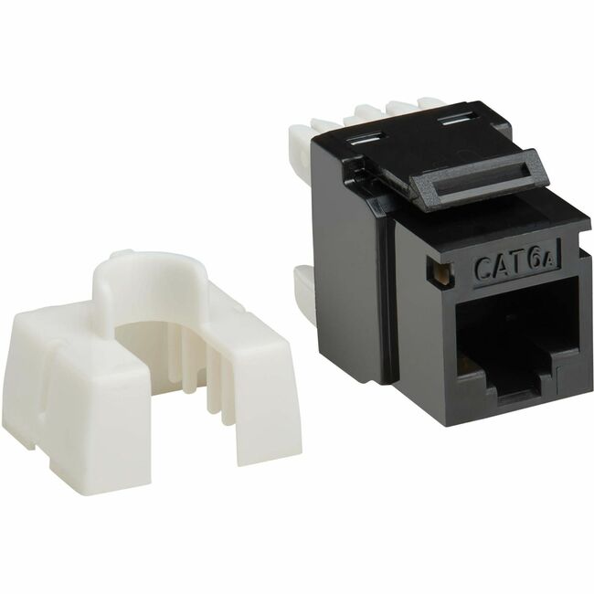 Eaton N238-010-BK-6A Tripp Lite Series Cat6a Keystone Jacks, 10 Pack - 4PPoE Compliant, 110/Krone, 568A/B, RJ45 Ethernet, Black, TAA