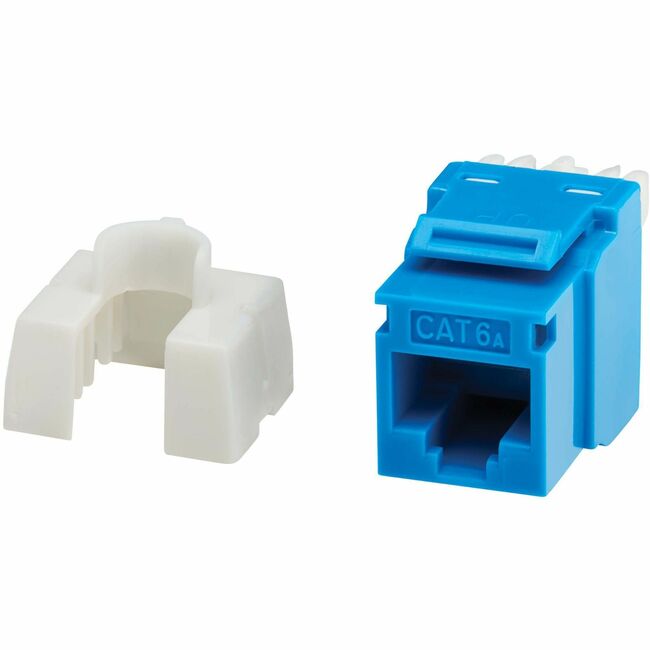 Eaton N238-025-BL-6A Tripp Lite Series Cat6a Keystone Jacks, 25 Pack - 4PPoE Compliant, 110/Krone, 568A/B, RJ45 Ethernet, Blue, TAA