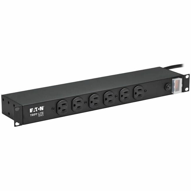 Eaton RS-1215 Tripp Lite by Eaton Regleta de energía para montaje en bastidor 1U 120V 15A 5-15P 12 tomas (6 frontales 6 traseras) Cable de 15 ft. (4.57 m)