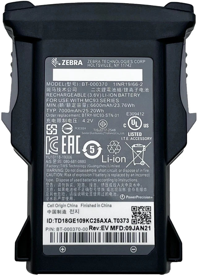 Strategic Sourcing-zebra BTRY-MC93-STN-01 Batería Zebra