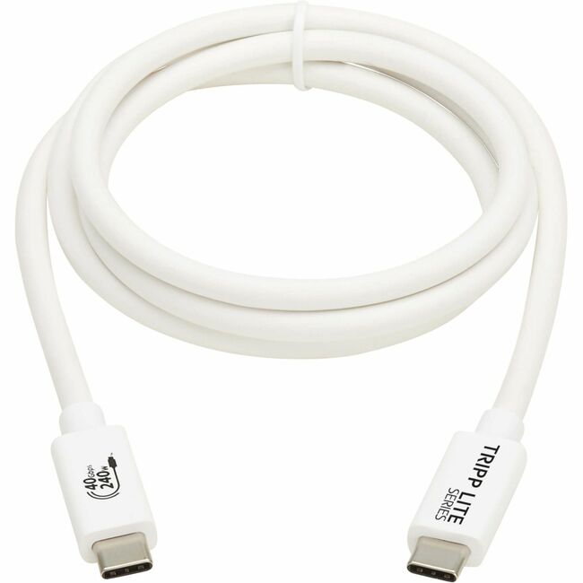Eaton U521-1P0M-WH Cable USB4 40Gbps Eaton Tripp Lite Series (M/M) - USB-C, 8K 60 Hz, Carga rápida 240W PD, Blanco, 1 m (3.3 ft.)