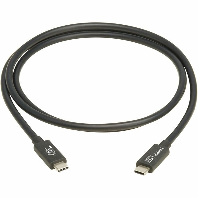 Eaton U521-1P2M-BK Tripp Lite Series USB4 40Gbps Cable (M/M) - USB-C, 8K 60 Hz, 240W EPR Charging, Black, 1.2 m (4 ft.)