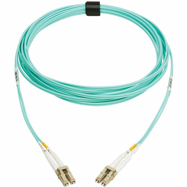 Eaton N820-05M-OM4TAA Tripp Lite Series 10Gb/40Gb/100Gb Duplex Multimode 50/125 OM4 LSZH Fiber Patch Cable (LC/LC), Aqua, 5M (16.4 ft.), TAA