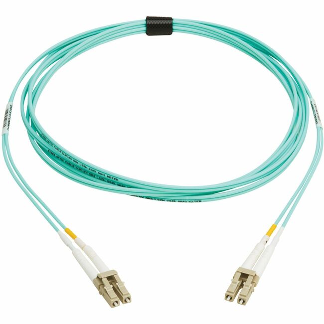 Eaton N820-03M-OM4TAA Tripp Lite Series 10Gb/40Gb/100Gb Duplex Multimode 50/125 OM4 LSZH Fiber Patch Cable (LC/LC), Aqua, 3M (9.8 ft.), TAA
