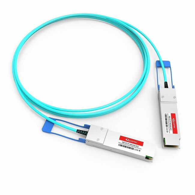 Accortec Incorporated 980-9I13F-00C020-ACC Cable de Fibra Activo Accortec ETH 100GbE 100Gb/s QSFP Compatible con NVIDIA Mellanox- 20M