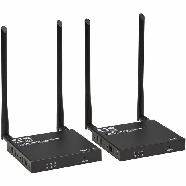Eaton B127-1A1-WHD3 Tripp Lite Series HDMI over Wireless Extender Kit w IR, 4K 60 Hz, Wireless HDMI, Switchable Channel, Up to 164 ft. (50 m)