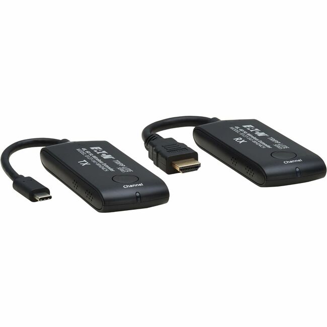 Eaton B127-1A1-WHD4CH Tripp Lite Series USB-C to HDMI over Wireless Extender Kit, 4K 60 Hz, Wireless USB-C to HDMI, Switchable Channel, Up to 65 ft. (20 m)