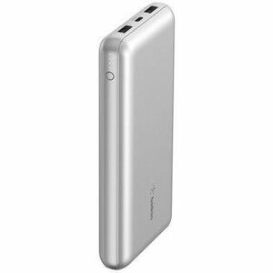 Belkin International INC BPB012BTSL Belkin Banco de Energía USB de 15W con 3 Puertos - 20K mAh - 2xUSB-A (12W), 1xUSB-C (15W) - Cargador Portátil - con Cable USB-A a USB-C - Plata