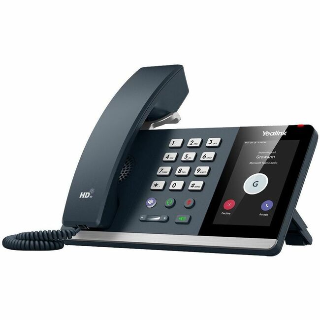 Yealink Network Technology CO. 1301215 Teléfono IP Yealink MP54 E2 - Con Cable - Con Cable/Inalámbrico - Bluetooth, Wi-Fi - Montable en Pared, Escritorio - Gris Clásico