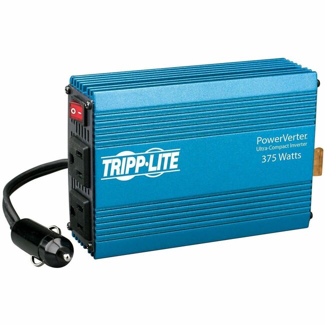 Eaton PV375 Tripp Lite by Eaton Inversor Portátil Compacto para Auto 375W 12V DC a 120V AC 2 Salidas