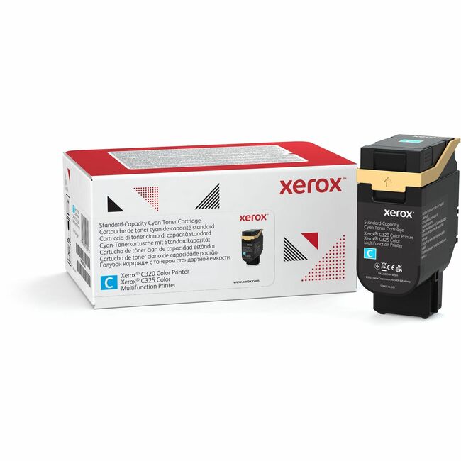 Xerox 006R04820 Cartucho de Tóner Cian Xerox Genuino para Impresora a Color Xerox&reg; C320, Impresora Multifunción a Color C325, Capacidad Estándar (1800 Páginas) - 006R04820