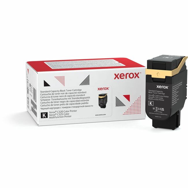 Xerox 006R04823 Cartucho de Tóner Negro de Capacidad Estándar Xerox Genuino para Impresora Xerox® C320 Color y Multifuncional Xerox C325 Color (2200 Páginas) - 006R04823
