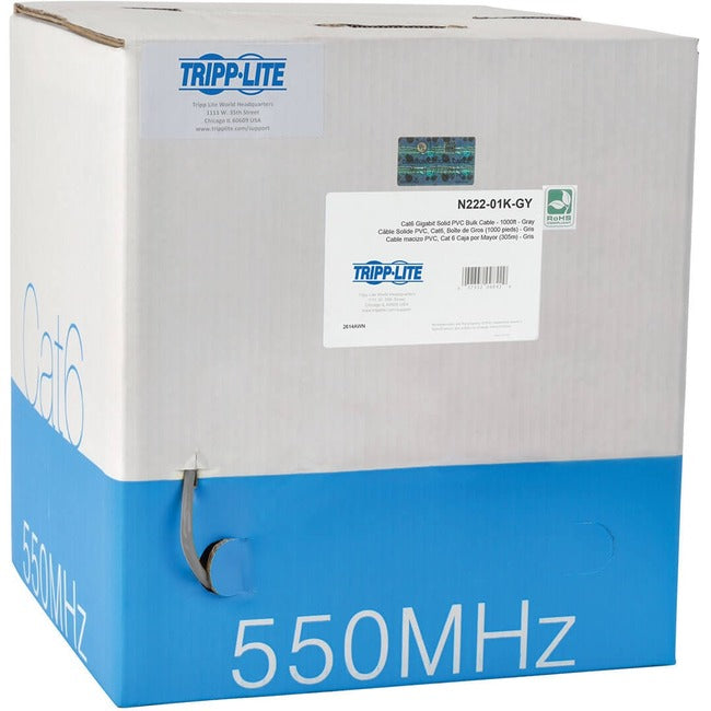 Eaton N222-01K-GY Tripp Lite by Eaton Cable Cat6 Gigabit núcleo sólido UTP PVC a granel Ethernet gris 1000 ft. (304.8 m) TAA