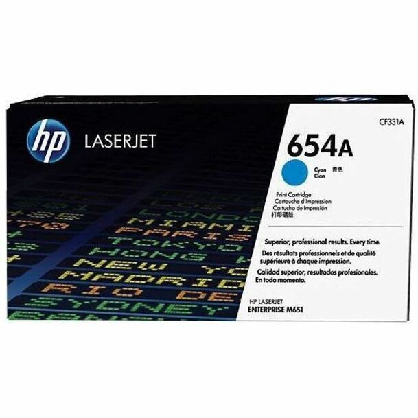 HP I CF331A HP 654A (CF331A) Cartucho de Tóner Láser Original - Paquete Individual - Cyan - 1 Pieza