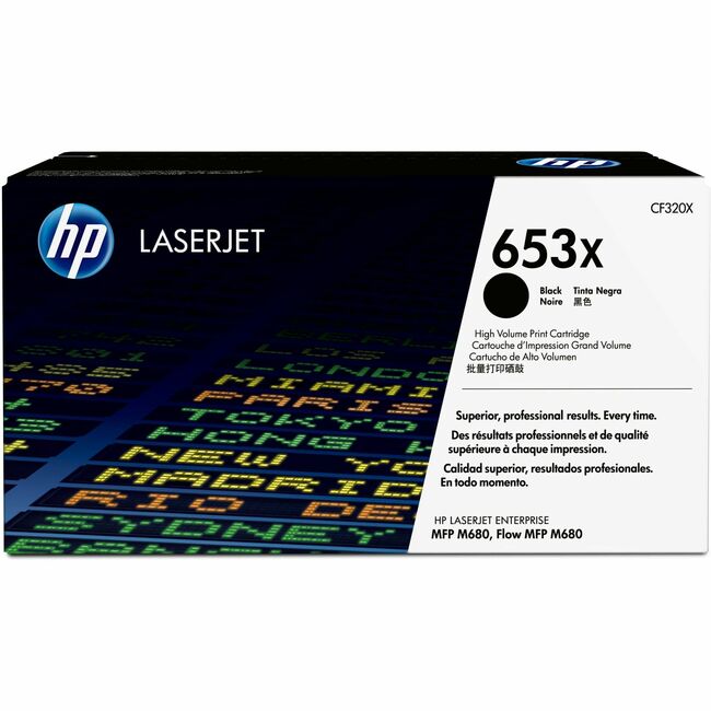 HP I CF320X HP 653X Cartucho de Tóner Láser Original de Alto Rendimiento - Paquete Único - Negro - 1 Pieza