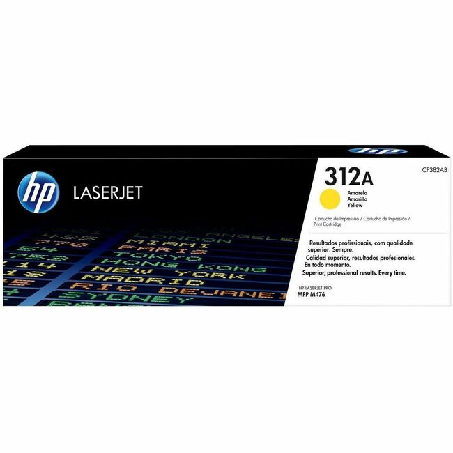 HP I CF382A HP 312A (CF382A) Cartucho de Tóner Láser Original - Paquete Individual - Amarillo - 1 Pieza