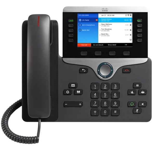 Cisco CP-8861-K9= 8861 Teléfono IP - Alámbrico/Inalámbrico - Alámbrico - Bluetooth - Montable en Pared, Escritorio - Negro