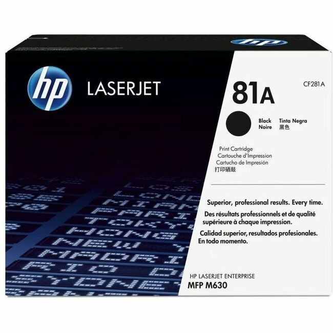 HP I CF281A HP 81A (CF281A) Cartucho de Tóner Láser Original - Paquete Individual - Negro - 1 Unidad