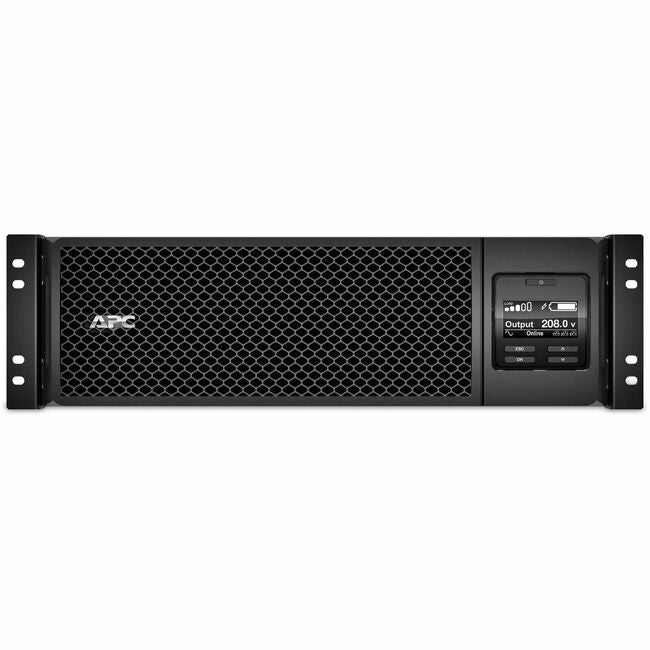 APC by Schneider Electric SRT5KRMXLT APC Smart-UPS On-Line, 5.4kVA, Rackmount 3U, 208V, 2x L6-20R+2x L6-30R NEMA outlets, Network Card+SmartSlot, Extended runtime, W/ rail kit
