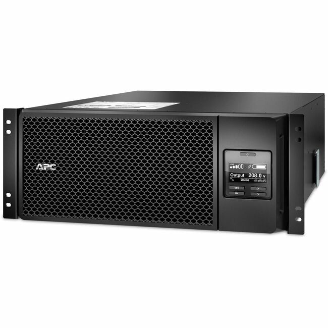 APC by Schneider Electric SRT6KRMXLT APC Smart-UPS On-Line, 6kVA/6kW, Rackmount 4U, 208V, 2x L6-20R+3x L6-30R NEMA outlets, Network Card+SmartSlot, Extended runtime, W/ rail kit