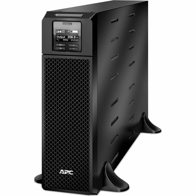 APC by Schneider Electric SRT5KXLT-IEC APC Smart-UPS On-Line, 5kVA, Torre, 208V, 4x C13+4x C19 salidas IEC, Tarjeta de red+SmartSlot, tiempo de ejecución extendido, sin kit de riel