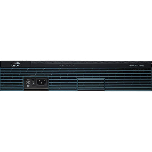 Cisco CISCO2911-V/K9 Enrutador - 3 puertos RJ-45 - Puerto de administración - 8 - 512 MB - Gigabit Ethernet - 2U - Montable en bastidor, Montable en pared