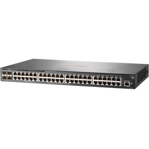 HPE Aruba JL260A Switch 2930F 48G 4SFP - 48 puertos - Administrable - Gigabit Ethernet - 1000Base-X, 10/100/1000Base-TX - Compatible con 3 capas - Modular - 4 ranuras SFP - Par trenzado, fibra óptica