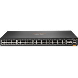 HPE Aruba JL667A Switch 6300F de 48 puertos de 1 GbE y 4 puertos SFP56 - 48 puertos - Administrable - Compatible con 3 capas - Modular - 4 ranuras SFP - Par trenzado, fibra óptica - 1U de alto - Montaje en rack