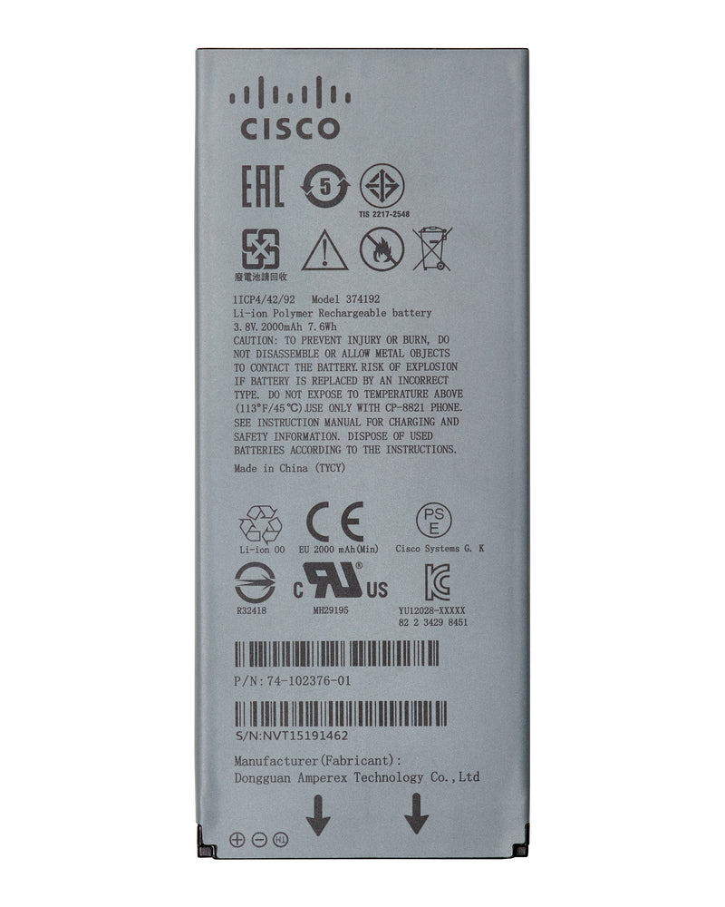 Cisco CP-BATT-8821 pieza de repuesto para teléfono y accesorio Batería