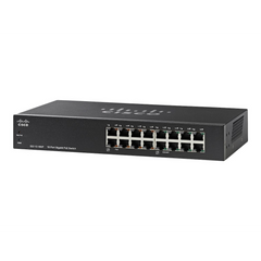 Cisco Small Business SG110-16HP No administrado L2 Gigabit Ethernet (10/100/1000) Energía sobre Ethernet (PoE) 1U Negro