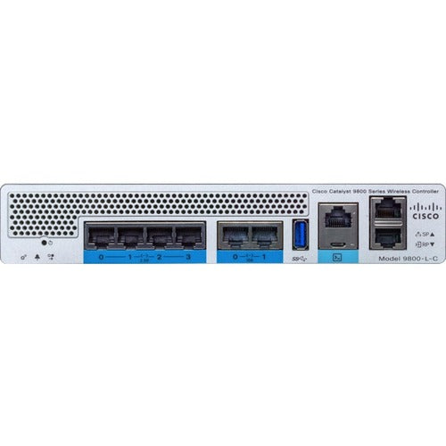 Cisco C9800-L-C-K9 Controlador LAN inalámbrico Catalyst 9800-L 802.11ax - 2,40 GHz, 5 GHz - 6 x red (RJ-45) - 2,5 Gigabit Ethernet, 10 Gigabit Ethernet - Montaje en bastidor