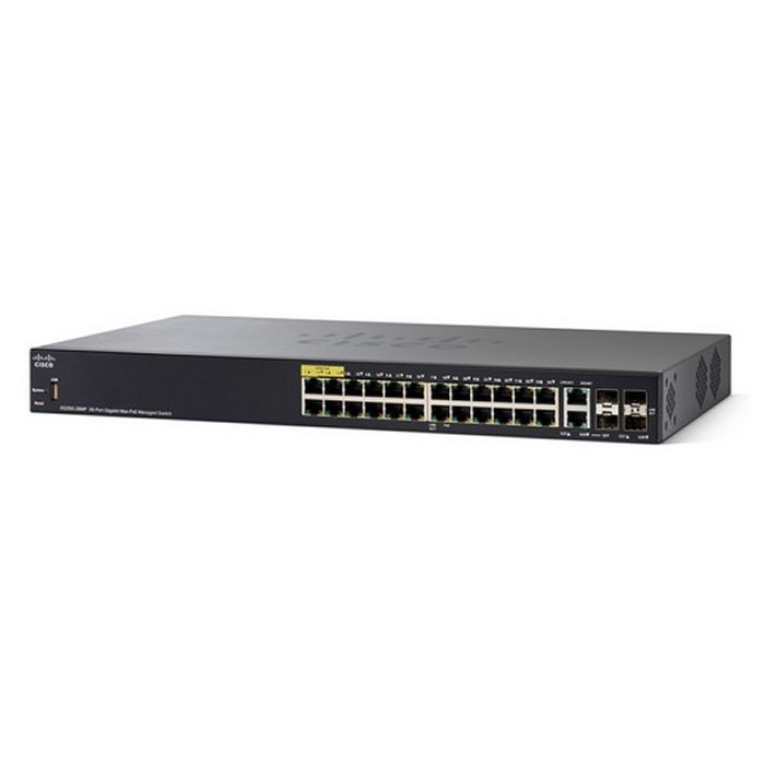 Cisco SF350-24-K9 Gestionado L2/L3 Fast Ethernet (10/100) Negro