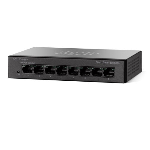 CISCO SG110D-08HP Switch Cisco Small Business 110 - 8 Puertos - Gigabit - No Gestionado