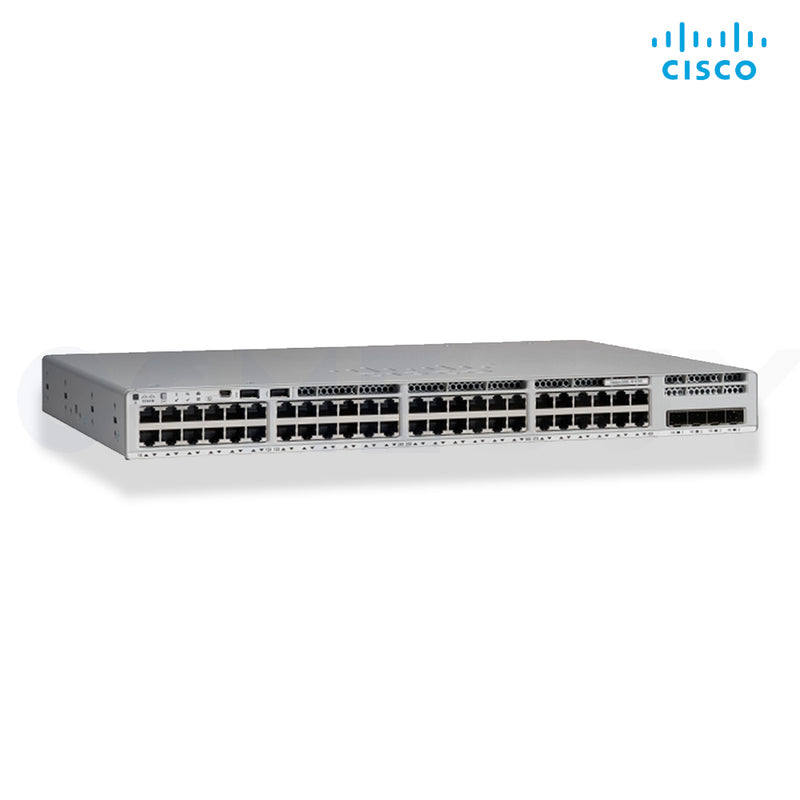 Cisco C9200L-48T-4X-E Switch Catalyst Layer 3 - 48 puertos - Administrable - Compatible con 3 capas - Modular - Par trenzado, fibra óptica - Montable en rack