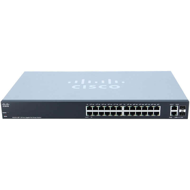 Cisco Small Business SG220-26P-K9 Gestionado L2 Gigabit Ethernet (10/100/1000) Energía sobre Ethernet (PoE) Negro