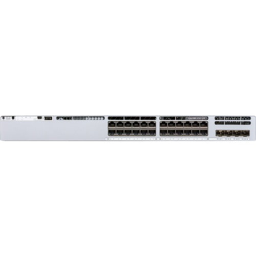 Cisco C9300L-24P-4X-E Switch - 24 puertos - Administrable - Compatible con 3 capas - Modular - Par trenzado, Fibra óptica - Garantía limitada de por vida