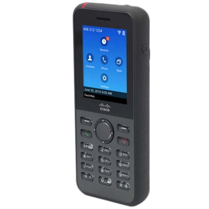 Cisco CP-8821-K9-BUN Teléfono IP inalámbrico 8821 Modo mundial - Inalámbrico - Wi-Fi, Bluetooth - Tamaño de pantalla de 2,4" - USB - Auriculares - Batería de 11,50 horas de tiempo de conversación - Negro